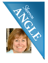 Sharron Angle logo and headshot