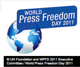 worldpressfreedomday World Press Freedom Day 2011 graphic with copyright notice: "© UN Foundation and WPFD 2011 Executive Committee / World Press Freedom Day 2011"
