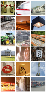 Mosaic of photographs of random things