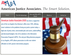AJA_front_page miniaturized version of portion of front page of website
