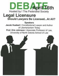 DEBATE April 16 - Legal Licensure: Should Lawyers Be LIcensed ... At All?